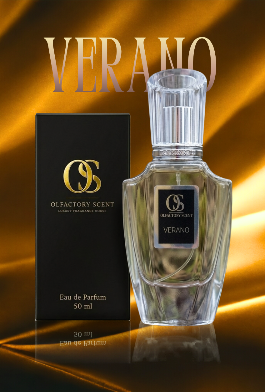 زجاجة عطر verano من Olfactory Scent — تصميم فاخر بلون أخضر طبيعي